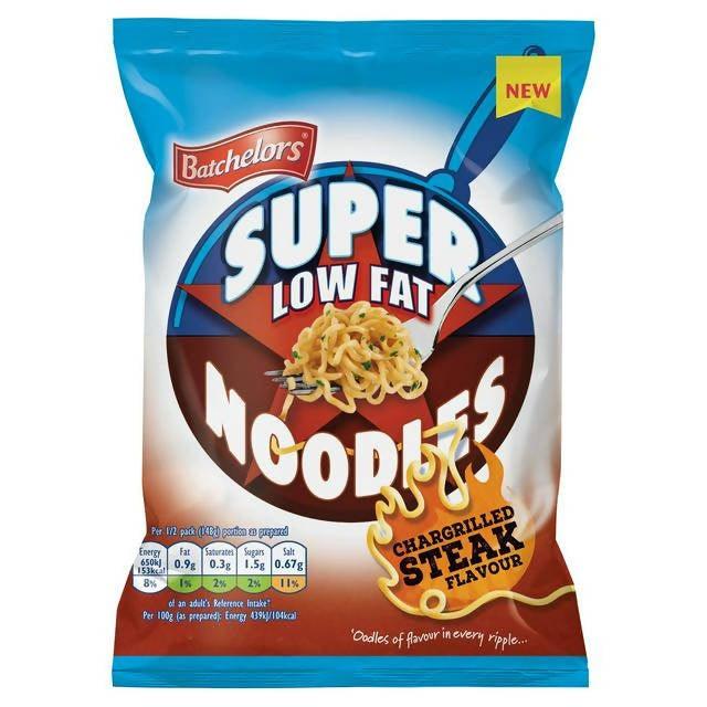 Batchelors Low Fat Super Noodles Chargrilled Steak Flavour 81g