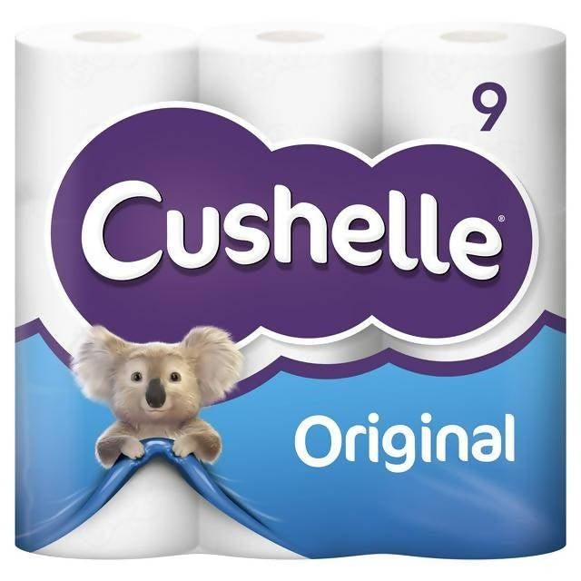 Cushelle Toilet Tissue, White x9 Rolls