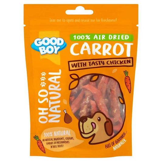 Good Boy Natural Carrot with Tasty Chicken Dog Treats 85g Dog chews Sainsburys   