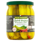 Polish Gherkins Qarters Chilli Peppers 510g Eastern European Sainsburys   