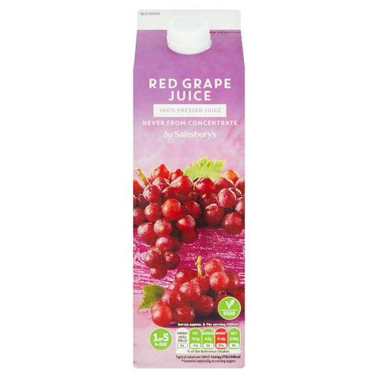 Sainsbury's Red Grape Juice, Not From Concentrate 1L - McGrocer
