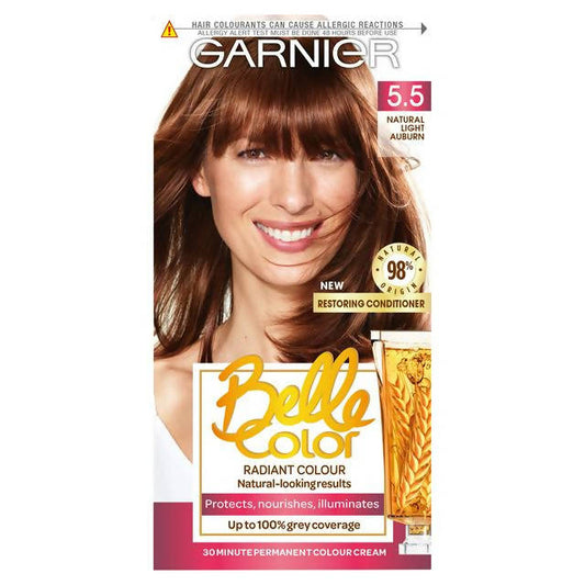 Garnier Belle Color Natural Permanent Hair Dye Light Auburn 5.5 Auburn Sainsburys   