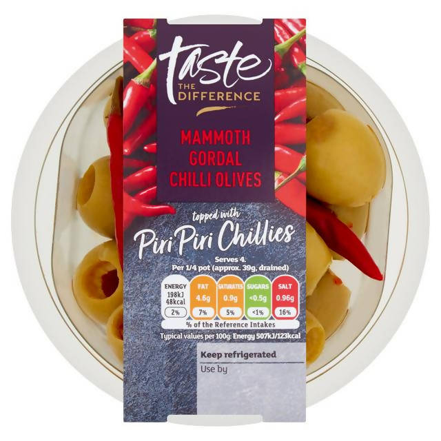 Sainsbury's Mammoth Gordal Chilli Olives, Taste the Difference 160g