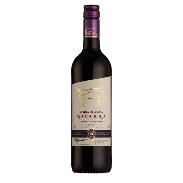 Sainsbury's Sierra de Andia Navarra, Taste the Difference 75cl All red wine Sainsburys   