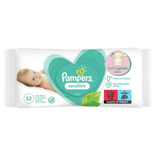 Pampers Sensitive Baby Wipes 52 pack baby wipes Sainsburys   