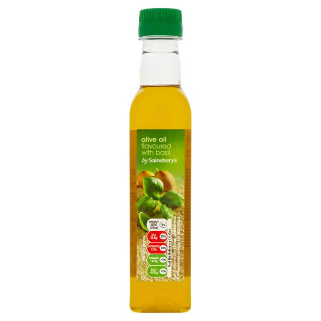 Sainsbury's Olive Oil Flavoured With Basil, Extra Virgin 250ml - McGrocer