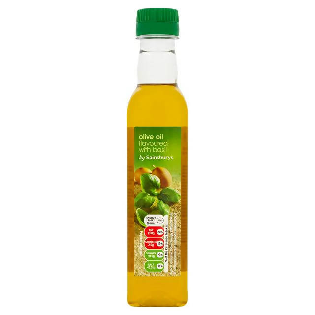 Sainsbury's Olive Oil Flavoured With Basil, Extra Virgin 250ml