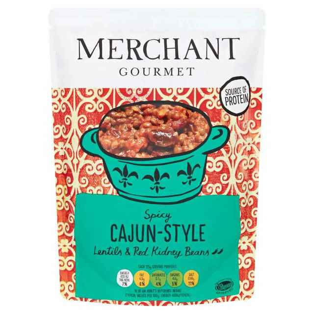 Merchant Gourmet Spicy Cajun-Style Lentils & Red Kidney Beans 250g - McGrocer