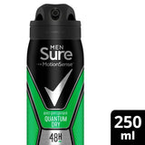 Sure Men Quantum Dry Anti-Perspirant Deodorant Aerosol 250ml Men's Sainsburys   