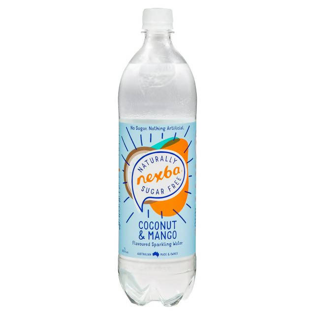 Nexba Naturally Sugar Free Coconut & Mango Flavoured Sparkling Water 1L