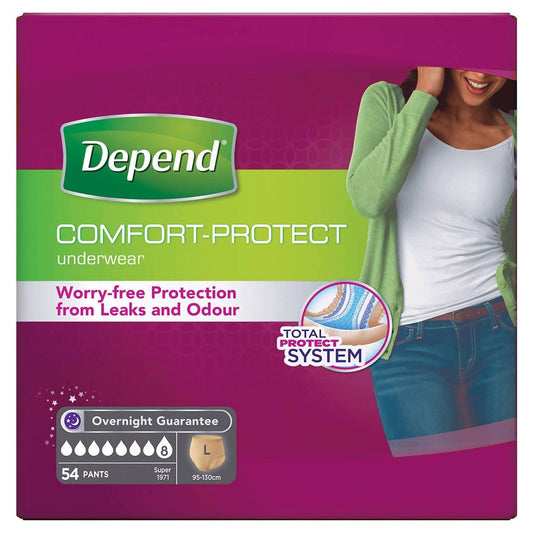 Depend Female Large, 54 Pack Incontinence Costco UK   