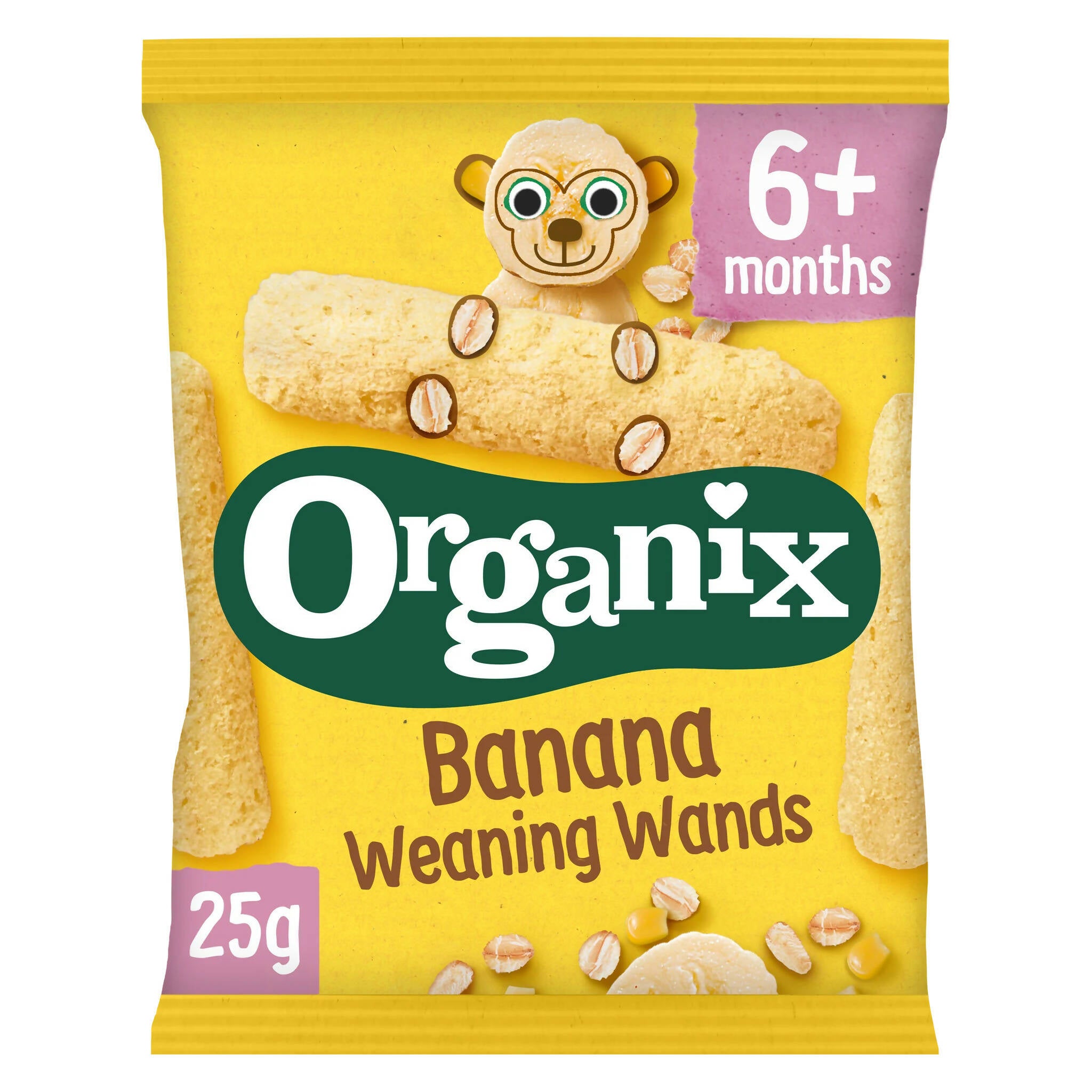 Organix Banana Weaning Wands 25g Organic Baby Food McGrocer Direct   