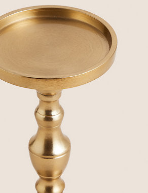 Gold Metal Candle Holder Accessories & Cleaning M&S   