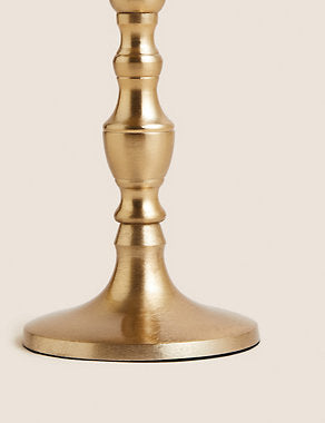 Gold Metal Candle Holder Accessories & Cleaning M&S   