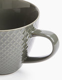 Textured Charcoal Mug Tableware & Kitchen Accessories M&S   
