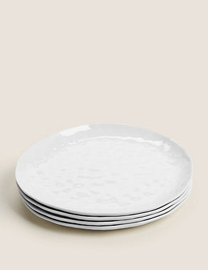 Set of 4 Artisan Dinner Plates Tableware & Kitchen Accessories M&S   