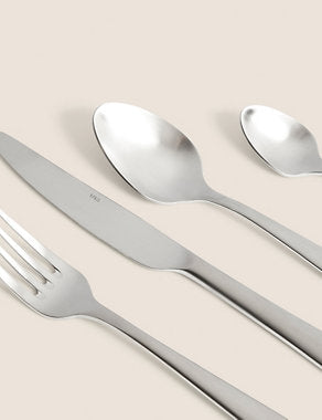 16 Piece Maxim Brushed Cutlery Set GOODS M&S   