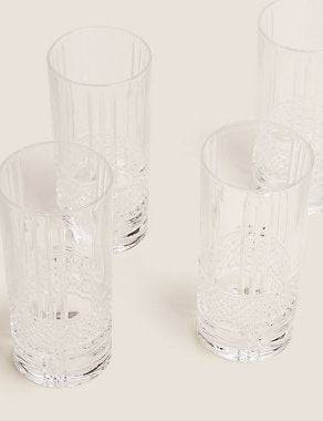 Set of 4 Adeline Highball Glasses Tableware & Kitchen Accessories M&S   