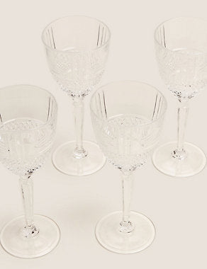 Set of 4 Adeline Wine Glasses Tableware & Kitchen Accessories M&S   