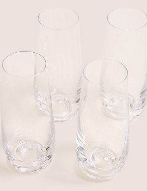 Set of 4 Maxim Stemless Prosecco Glasses Tableware & Kitchen Accessories M&S   