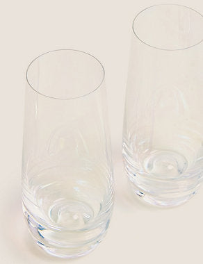 Set of 2 Lustre Stemless Prosecco Glasses Tableware & Kitchen Accessories M&S   