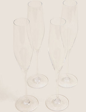 Set of 4 Grace Champagne Flutes Tableware & Kitchen Accessories M&S   