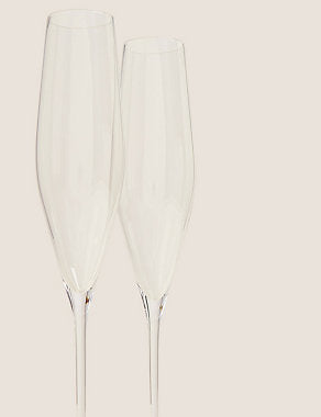Set of 4 Grace Champagne Flutes Tableware & Kitchen Accessories M&S   