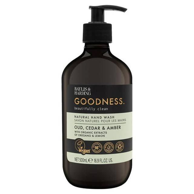 Baylis & Harding Goodness Oud, Cedar & Amber Natural Hand Wash 500ml