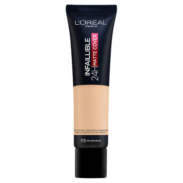 L'Oreal Paris Infallible 24H Matte Liquid Foundation 115 Golden Beige SPF 18 30ml All Sainsburys   