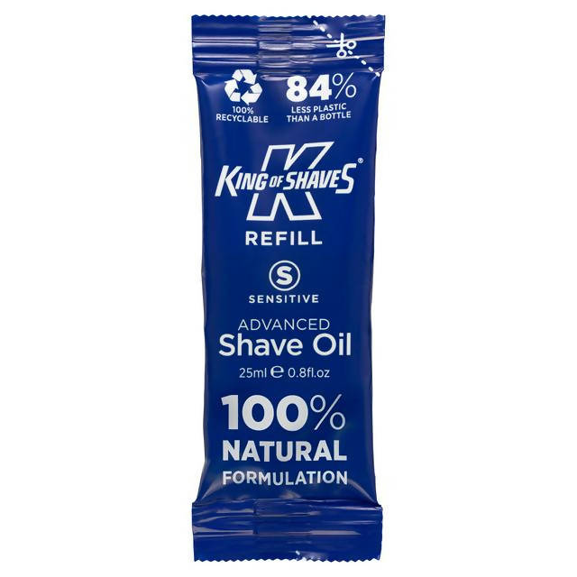 King of Shaves Refill Advanced Shave Oil 25ml skincare Sainsburys   