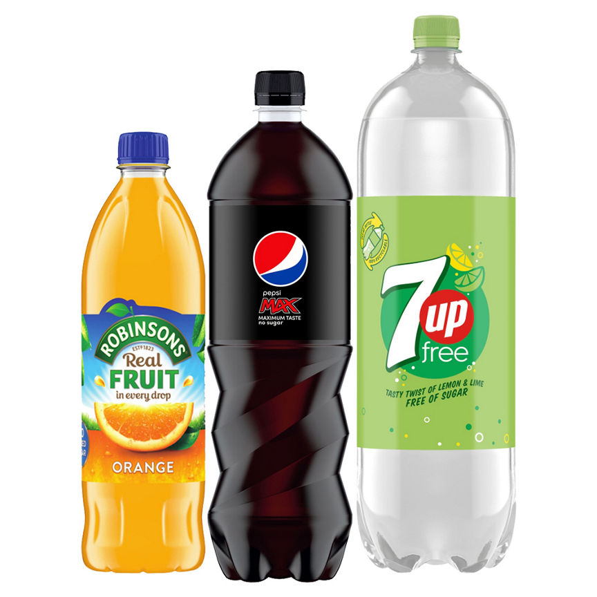 Pepsi Max, 7UP Free & Robinsons Bundle GOODS ASDA   