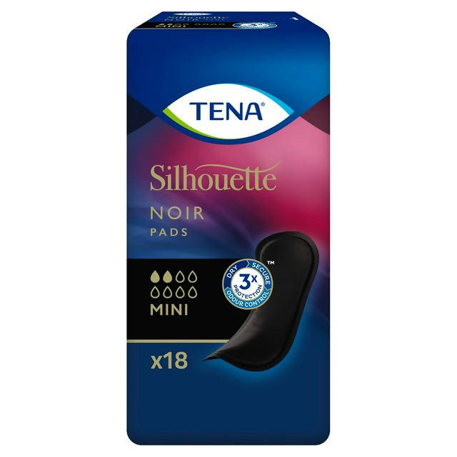 Tena Lady Silhouette Black Incontinence Pads x18 Sanitary towels Sainsburys   