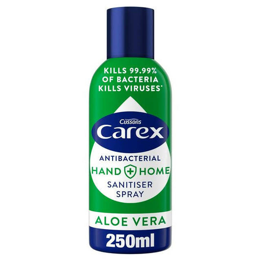 Carex Aloe Vera Antibacterial Hand & Home Surface Sanitiser Spray 250ml - McGrocer