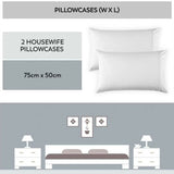 Purity Home Easy-care 400 Thread Count Cotton Pillowcases, 2 Pack in Light Grey GOODS Costco UK   