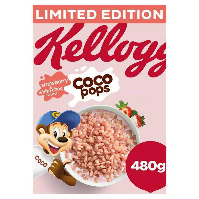 Kellogg's Limited Edition Coco Pops Strawberry & White Chocolate 480g