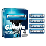 Gillette Mach3 Turbo Men's Razor Blades x4 men's razors & blades Sainsburys   