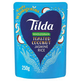 Tilda Wholegrain Toasted Coconut Jasmine Rice 250g Microwave rice Sainsburys   