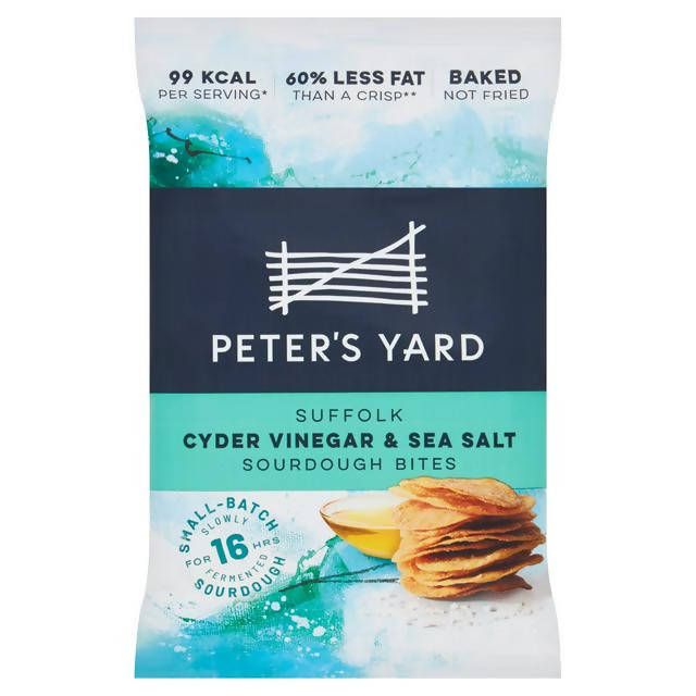 Peter's Yard Suffolk Cyder Vinegar & Sea Salt Sourdough Bites 90g