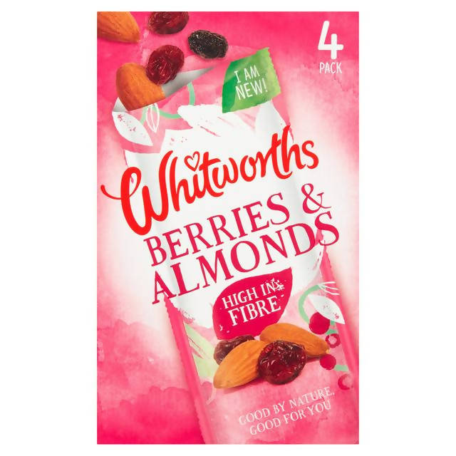 Whitworths Berries & Almonds 4x20g Lunchbox snacking Sainsburys   