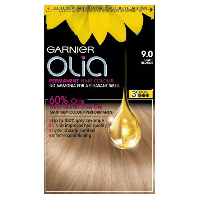 Garnier Olia Permanent No Ammonia Hair Dye Light Blonde 9.0 Blonde Sainsburys   