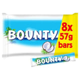 Bounty Coconut Milk Chocolate Duo Bars Multipack 8x57g Multipack chocolate Sainsburys   