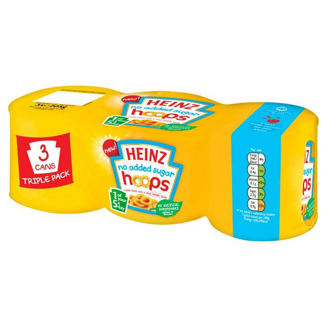 Heinz No Added Sugar Spaghetti Hoops x3 205g