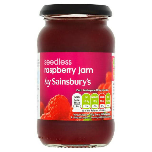 Sainsbury's Raspberry Jam, Seedless 454g - McGrocer