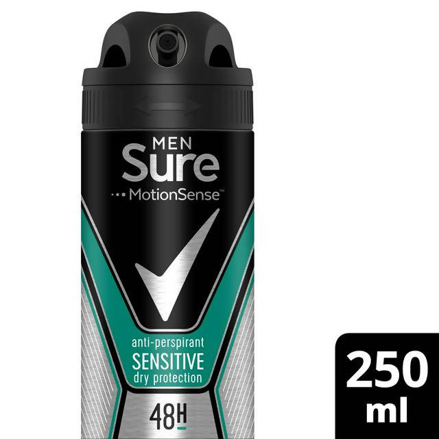 Sure Men 48h Anti-Perspirant Aerosol Deodorant, Sensitive 250ml