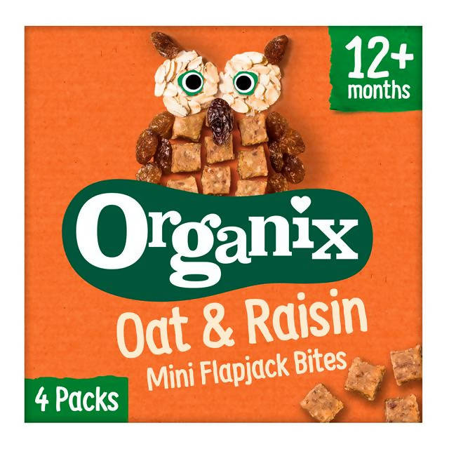 Organix Oat & Raisin Mini Flapjack Bites 4x15g GOODS Sainsburys   