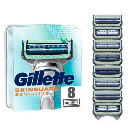 Gillette SkinGuard Sensitive Razor Blades For Men x 8 shaving Sainsburys   