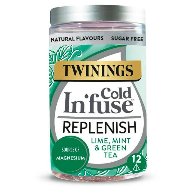 Twinings Cold In'fuse Replenish with Lime, Mint & Magnesium, 12 Infusers