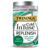 Twinings Cold In'fuse Replenish with Lime, Mint & Magnesium, 12 Infusers Tea Sainsburys   