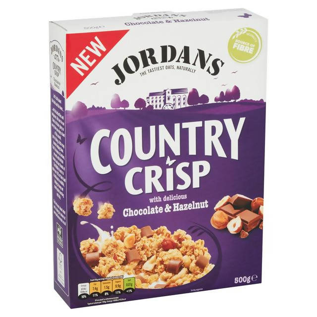 Jordans Country Crisp with Delicious Chocolate & Hazelnut 500g cereals Sainsburys   