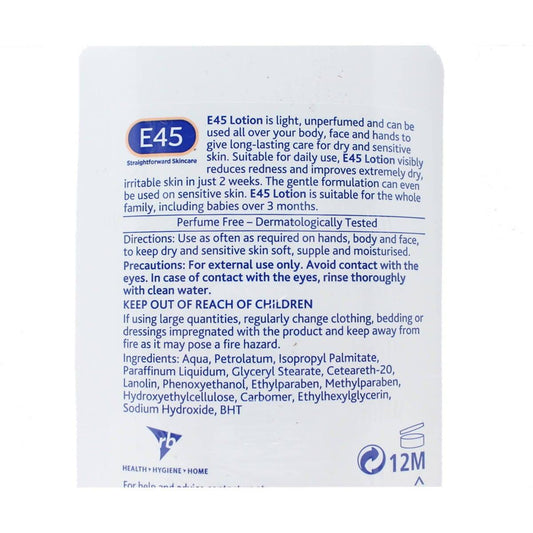 E45 Lotion, 2 x 500ml Skin Care Costco UK   